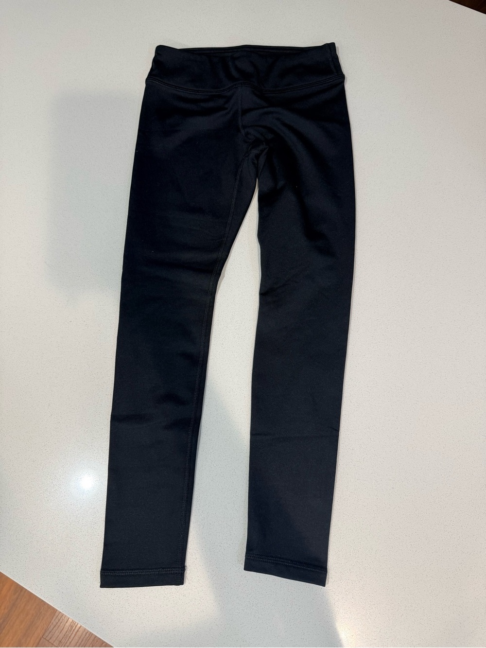 90 Degree By Reflex Black Girls' Performance Fleece Lined Leggings